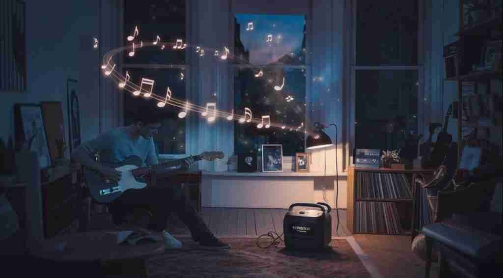 Gitarre spielen während eines Blackouts
